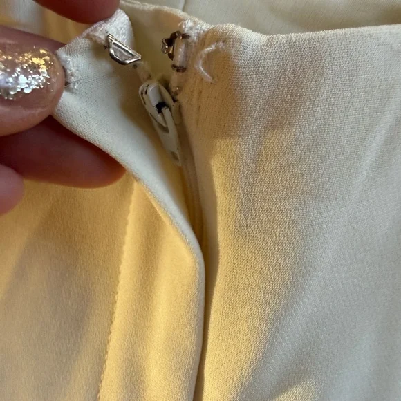 Rare Vintage Women’s white High-Waisted Ponte Pants Sz 27”slight flare - Picture 6 of 15